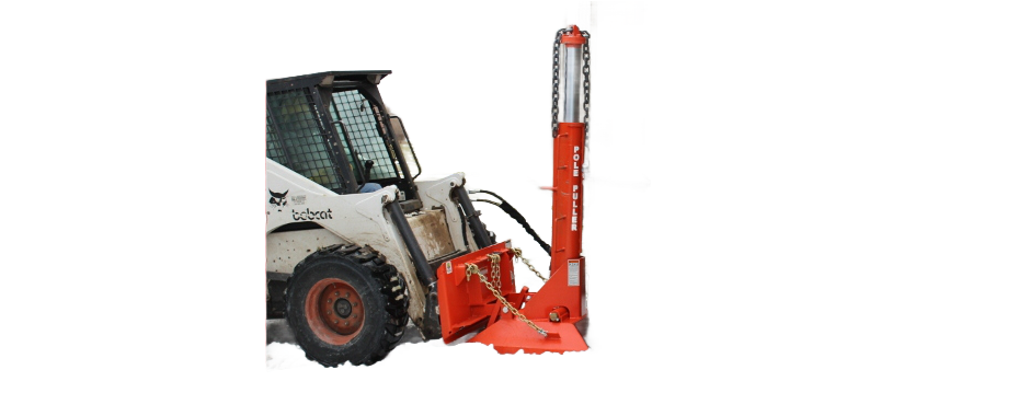 UTILITY POLE PULLER SKIDSTEER