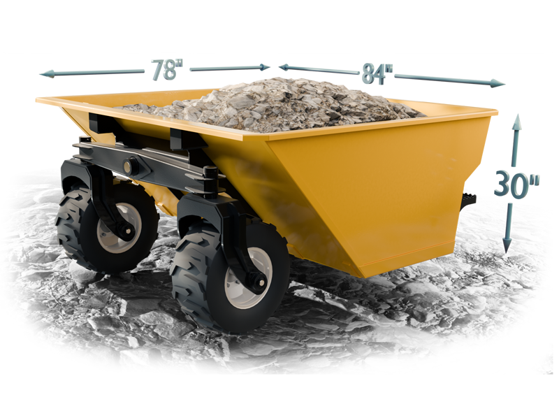 DUMP BUCKET WITH WHEELS