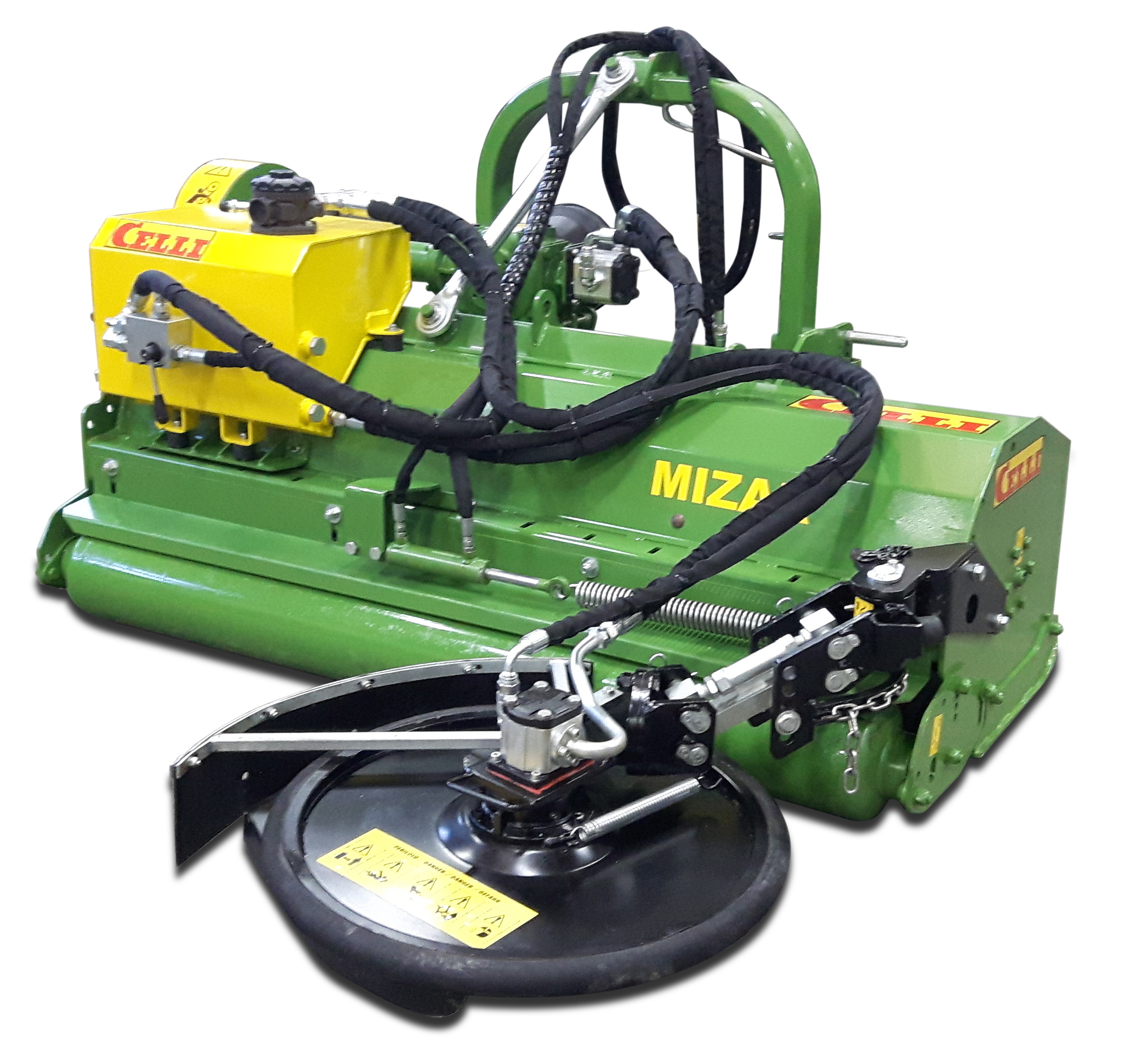 FLAIL MOWER WITH WEED EATER ATTACHMENT