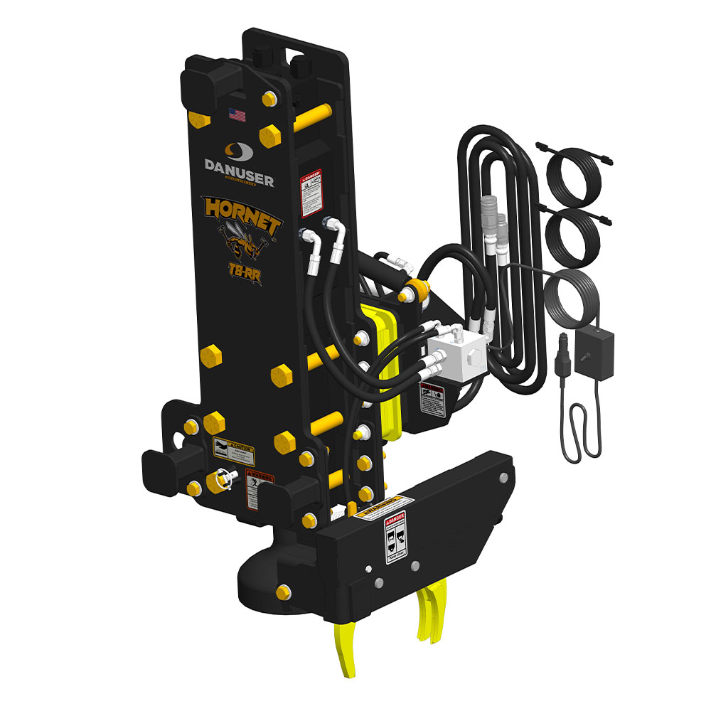 POST DRIVER EXCAVATOR WITH GRAPPLE NO TILT