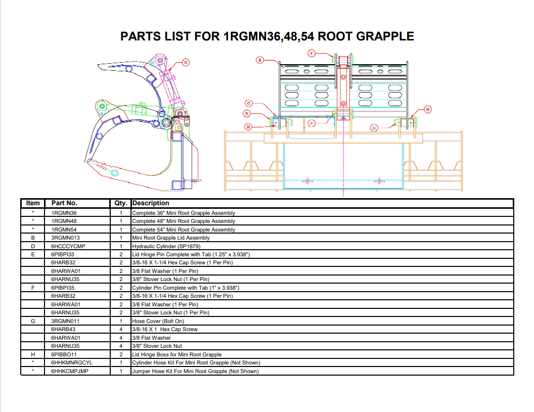 Equipment Parts Schematic