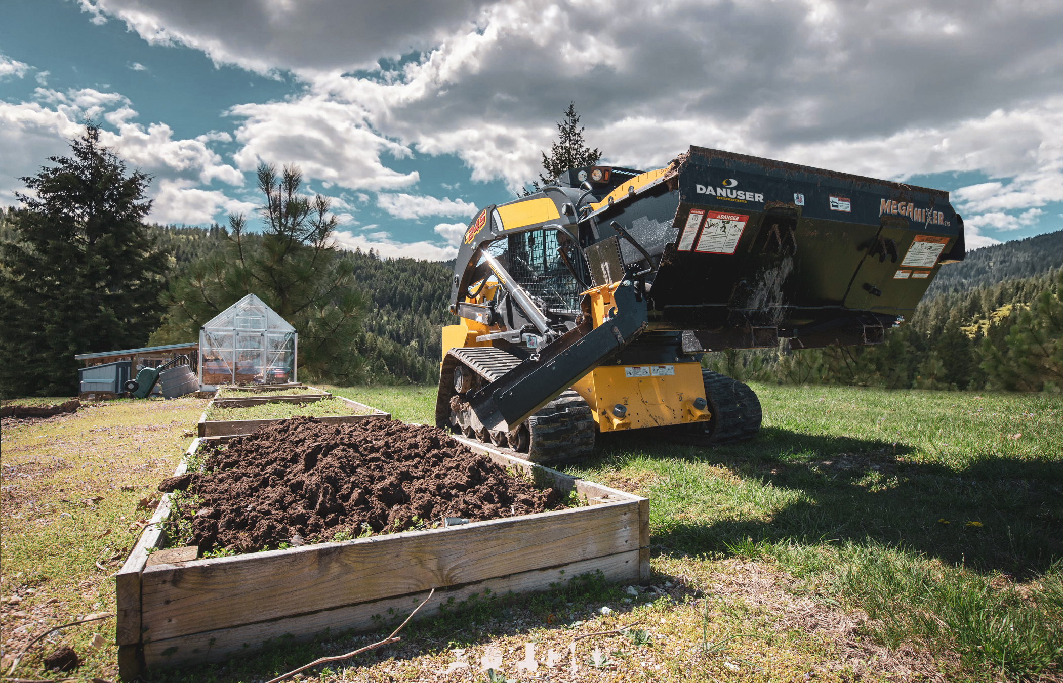 THE MEGA MIXER CAN GET YOUR SOIL READY FOR THE SPRING PLANTING TIME.