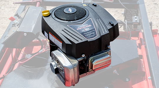 Features a 19HP Professional Series Briggs & Stratton Engine with electric start.