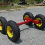 The tandem axle is available on model’s #3.5, #4, #5, #5LP, #DB-2, #DB-2LP, #DB4 and the Spreader Body. The tandem axle provides a wider base and can absorb rough terrain.