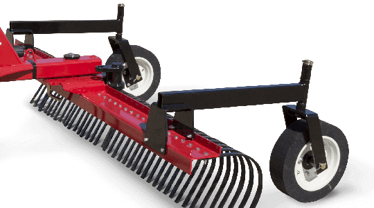 The optional segmented gauge wheel kit works with your tractors 3PH to provide depth control.