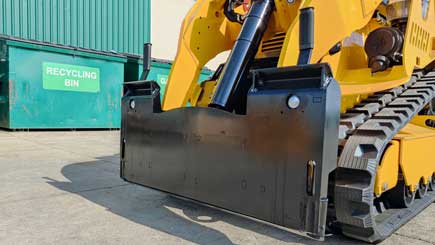 Bobcat Mini Skidsteer mounting plate can be mounted in the factory or it can be pinned in the field