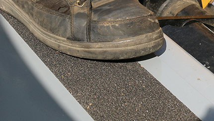 Extra traction from anti-slip strips provides improved safety as well as ease of entry and exit from the cab.