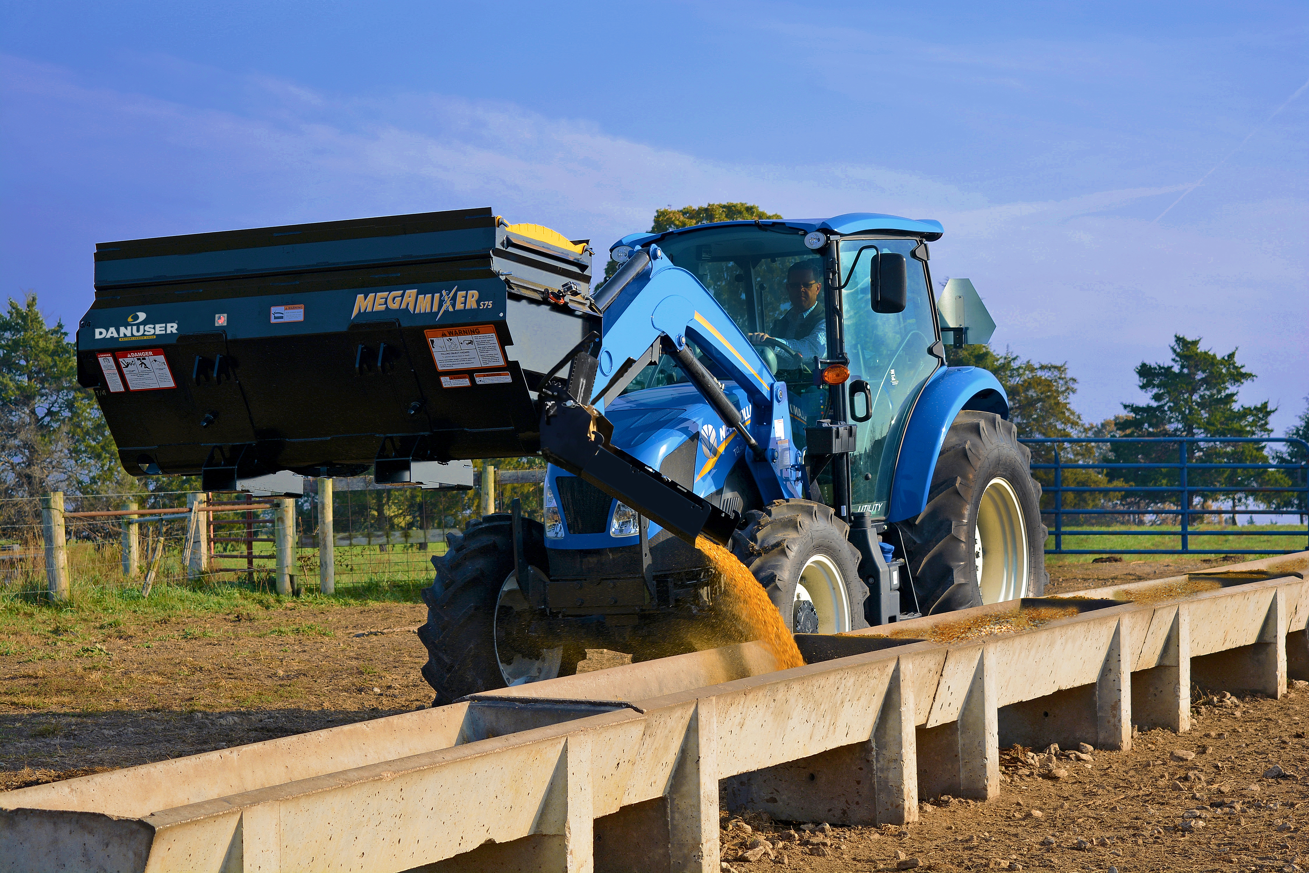 THE MEGA MIXER IS READY TO UNLOAD WHATEVER FEED YOU ARE FEEDING TO MAKE THE JOB GO FASTER