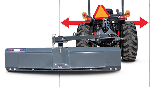 This grader blade features 5 offset positions. When paired with the different angling positions, it allows for even more coverage and versatility.
